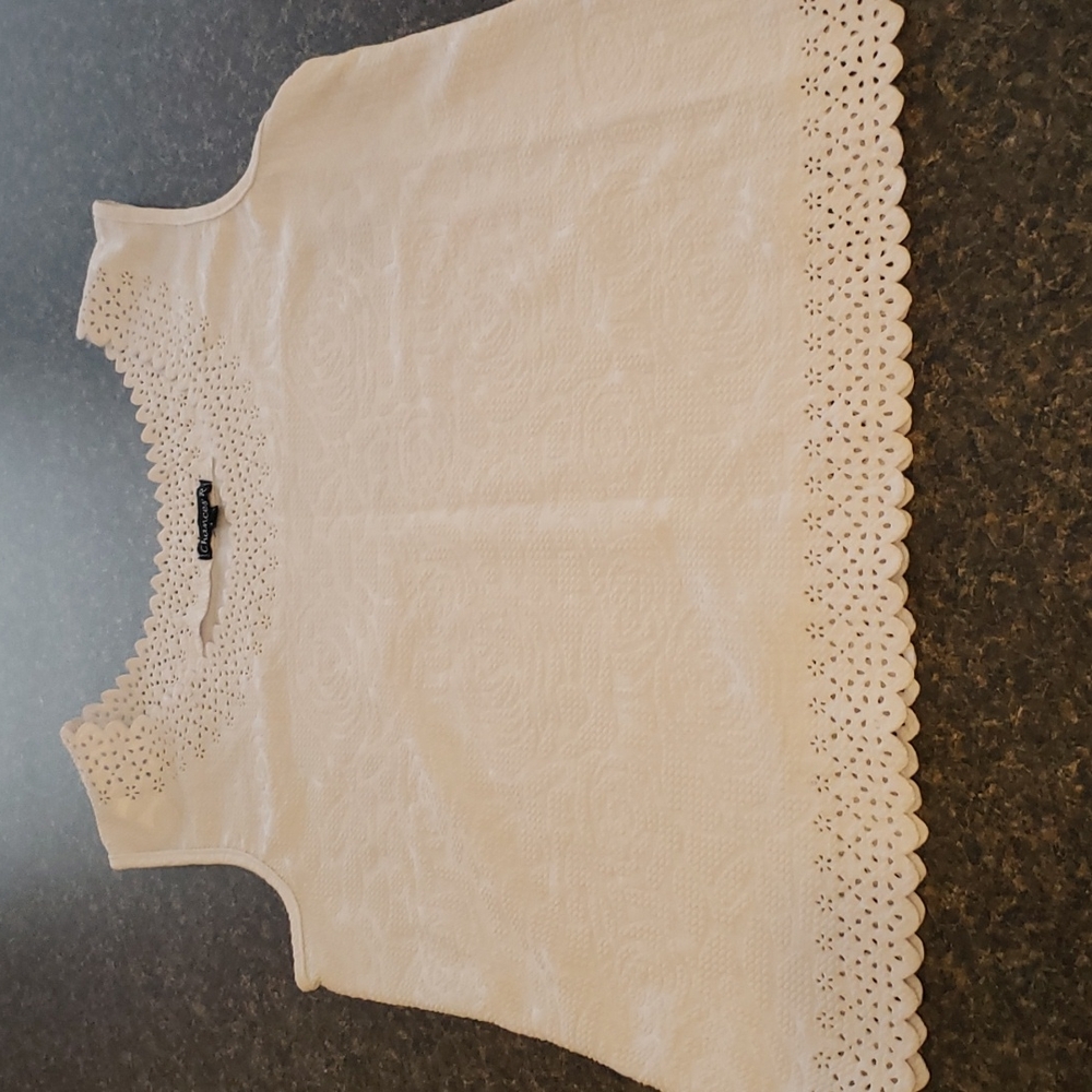 White Sleeveless top